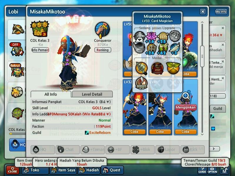 WTS LostSaga Colonel Class 3 GG (+25Rame) (Guild:ExciteReborn)