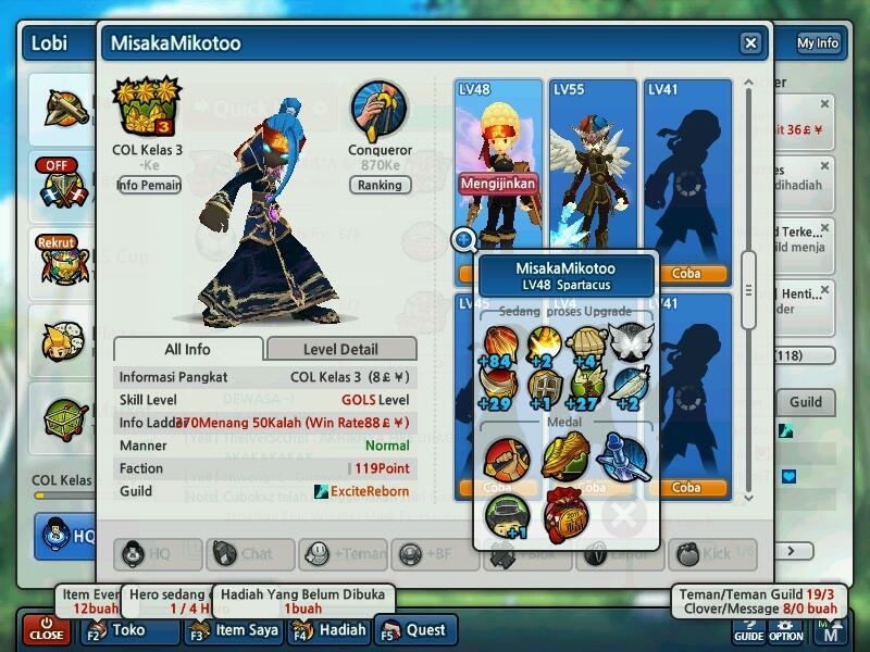 WTS LostSaga Colonel Class 3 GG (+25Rame) (Guild:ExciteReborn)