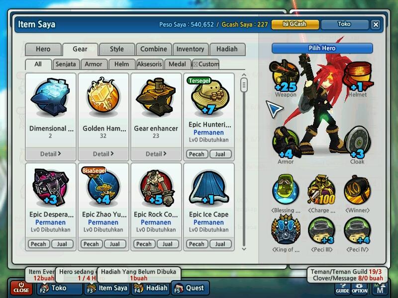 WTS LostSaga Colonel Class 3 GG (+25Rame) (Guild:ExciteReborn)