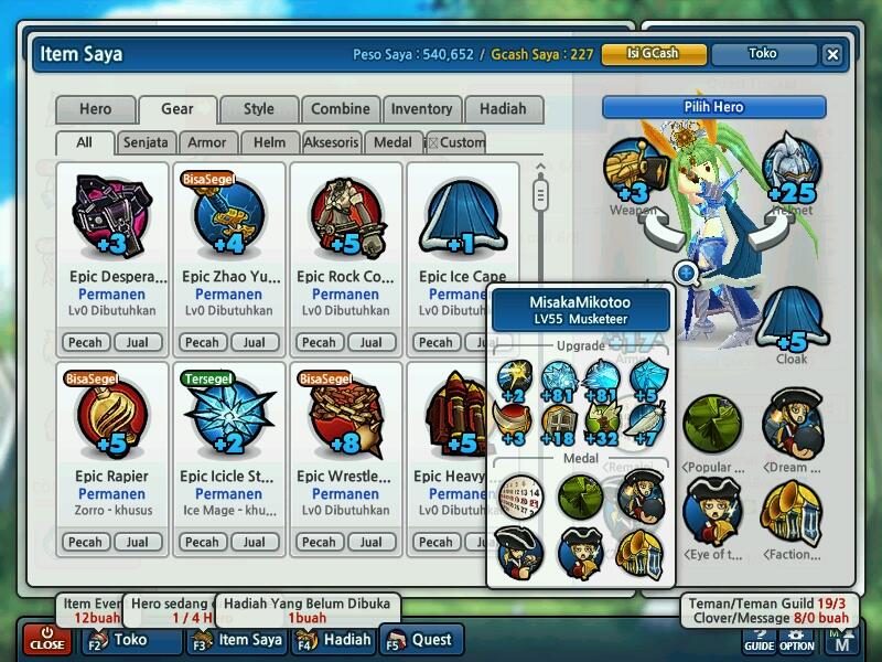 WTS LostSaga Colonel Class 3 GG (+25Rame) (Guild:ExciteReborn)