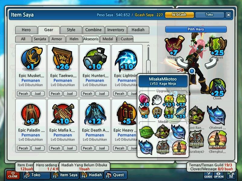 WTS LostSaga Colonel Class 3 GG (+25Rame) (Guild:ExciteReborn)