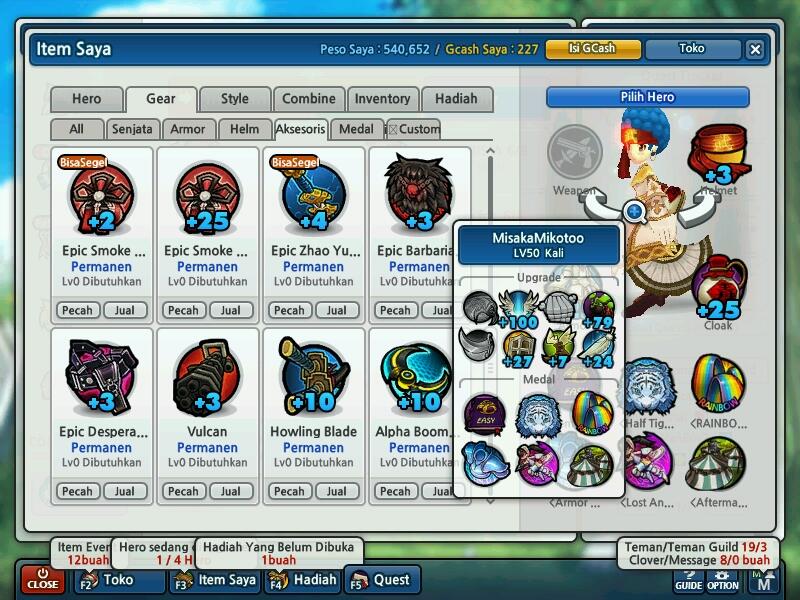 WTS LostSaga Colonel Class 3 GG (+25Rame) (Guild:ExciteReborn)