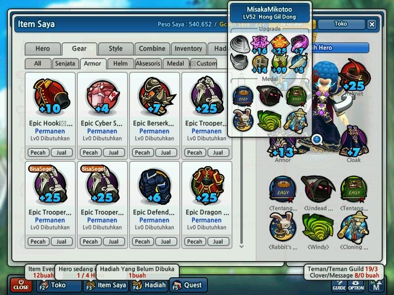 WTS LostSaga Colonel Class 3 GG (+25Rame) (Guild:ExciteReborn)