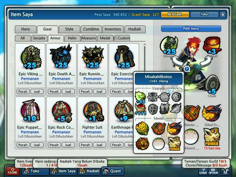 WTS LostSaga Colonel Class 3 GG (+25Rame) (Guild:ExciteReborn)