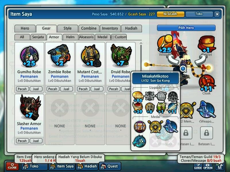 WTS LostSaga Colonel Class 3 GG (+25Rame) (Guild:ExciteReborn)