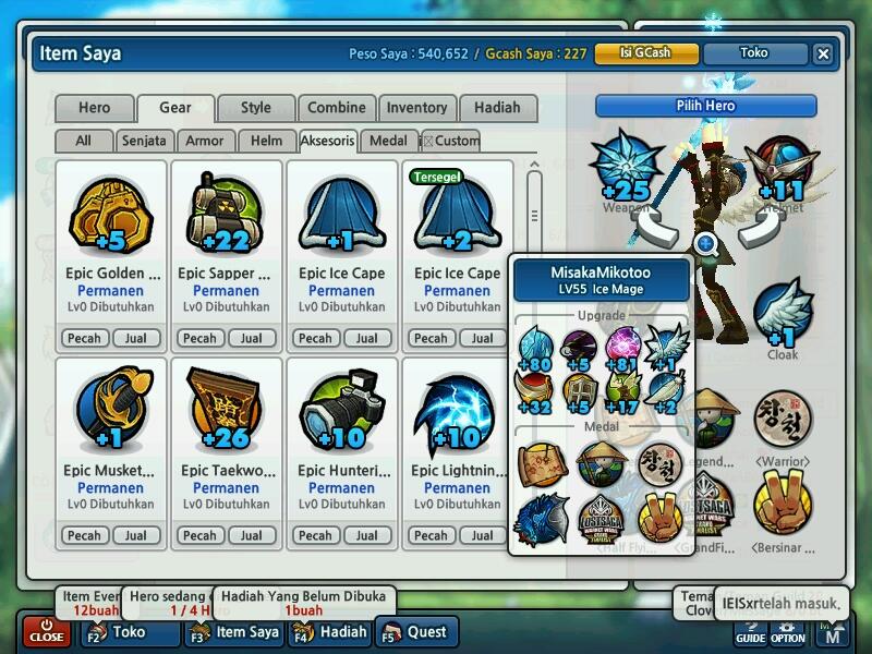 WTS LostSaga Colonel Class 3 GG (+25Rame) (Guild:ExciteReborn)