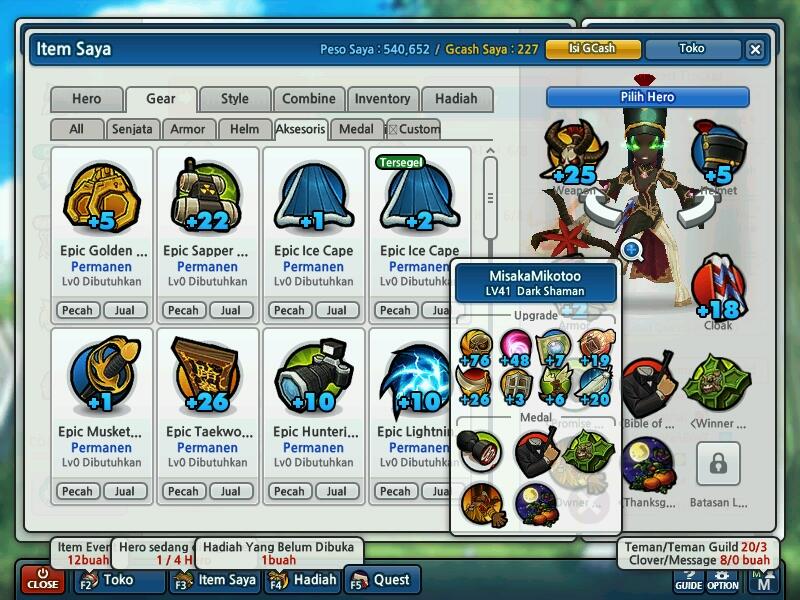 WTS LostSaga Colonel Class 3 GG (+25Rame) (Guild:ExciteReborn)
