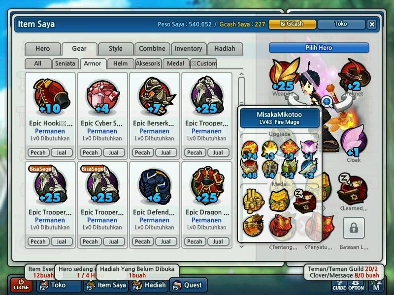 WTS LostSaga Colonel Class 3 GG (+25Rame) (Guild:ExciteReborn)