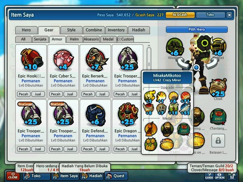 WTS LostSaga Colonel Class 3 GG (+25Rame) (Guild:ExciteReborn)