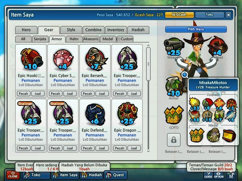 WTS LostSaga Colonel Class 3 GG (+25Rame) (Guild:ExciteReborn)