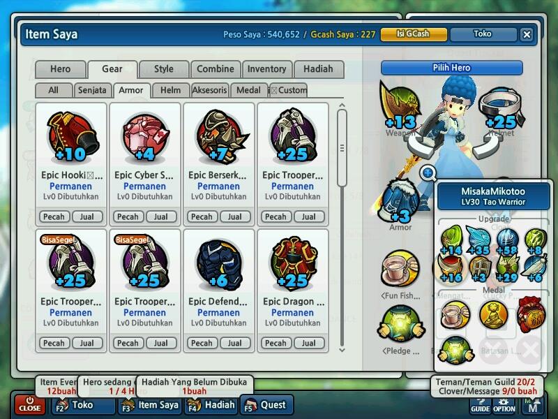WTS LostSaga Colonel Class 3 GG (+25Rame) (Guild:ExciteReborn)