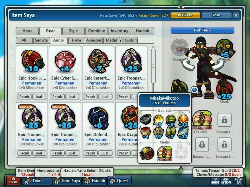 WTS LostSaga Colonel Class 3 GG (+25Rame) (Guild:ExciteReborn)