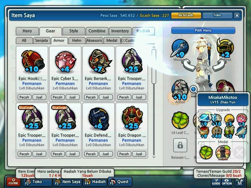 WTS LostSaga Colonel Class 3 GG (+25Rame) (Guild:ExciteReborn)