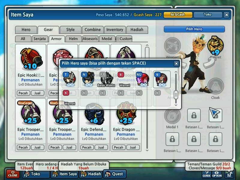 WTS LostSaga Colonel Class 3 GG (+25Rame) (Guild:ExciteReborn)