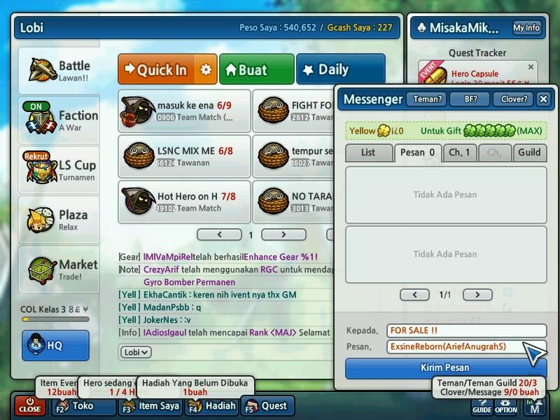WTS LostSaga Colonel Class 3 GG (+25Rame) (Guild:ExciteReborn)