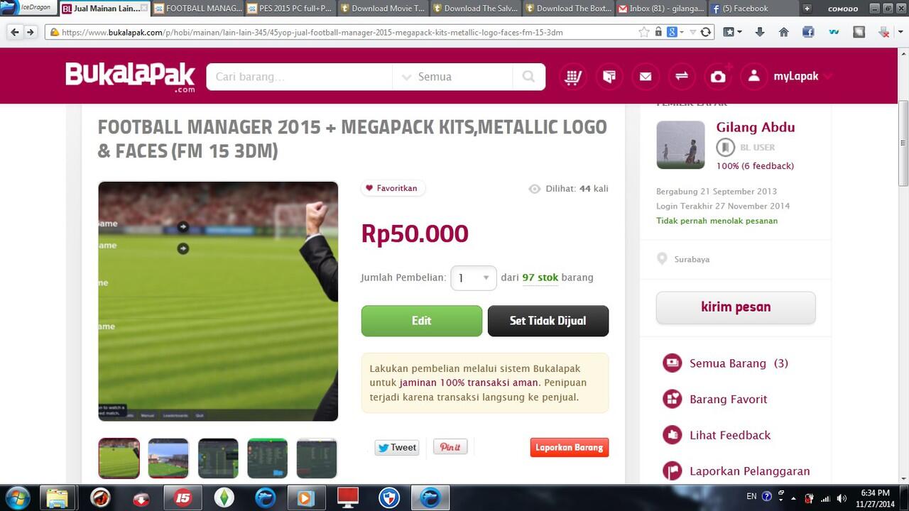 FOOTBALL MANAGER 2015 + MEGAPACK KITS,METALLIC LOGO & FACES (FM 15 3DM)