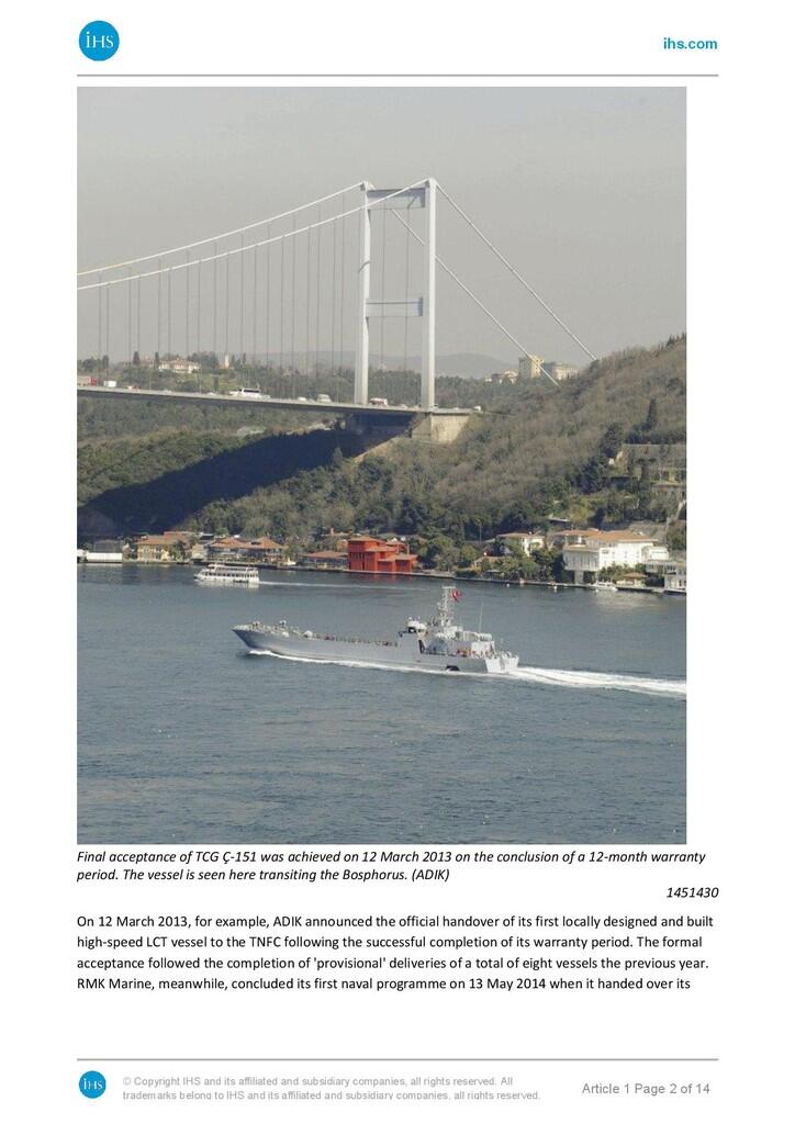Assessing The Fruits of Turkish Maritime Industries Modernization Strategy