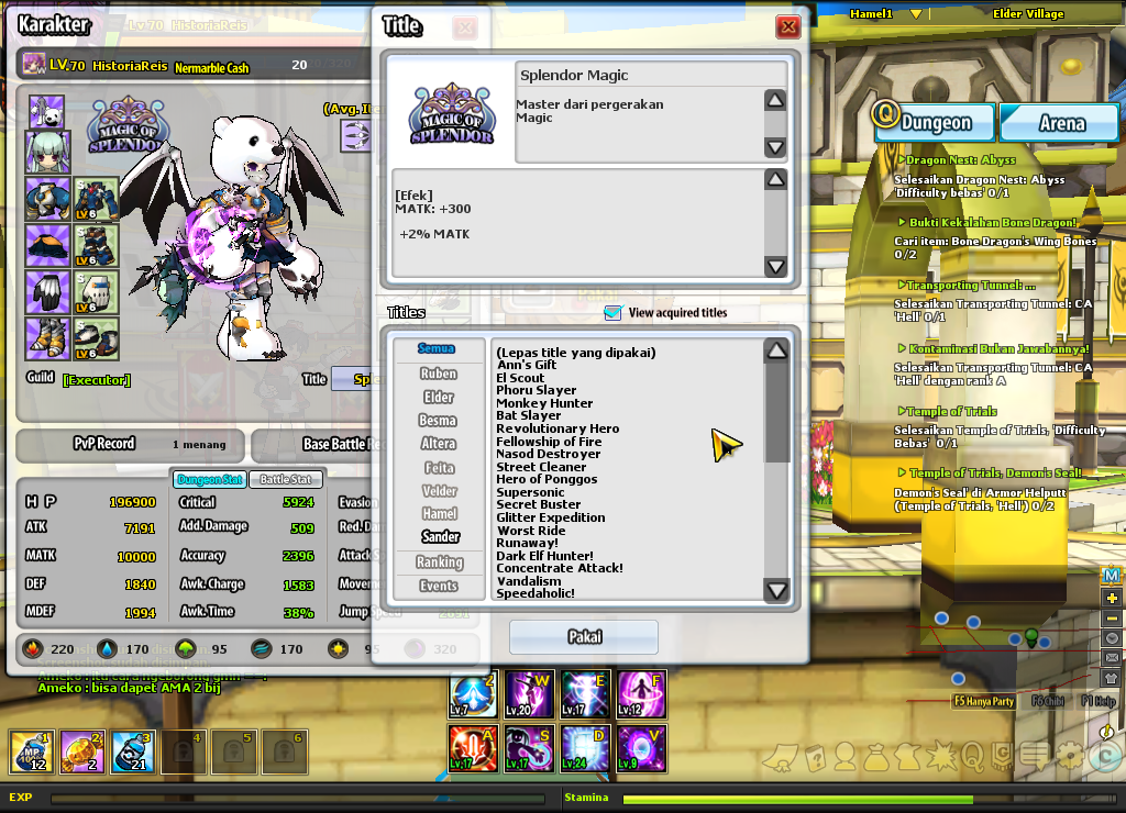 J/T> ID isi DW,VC,SK dgn GA (minimal ada costume,slot B,MN)