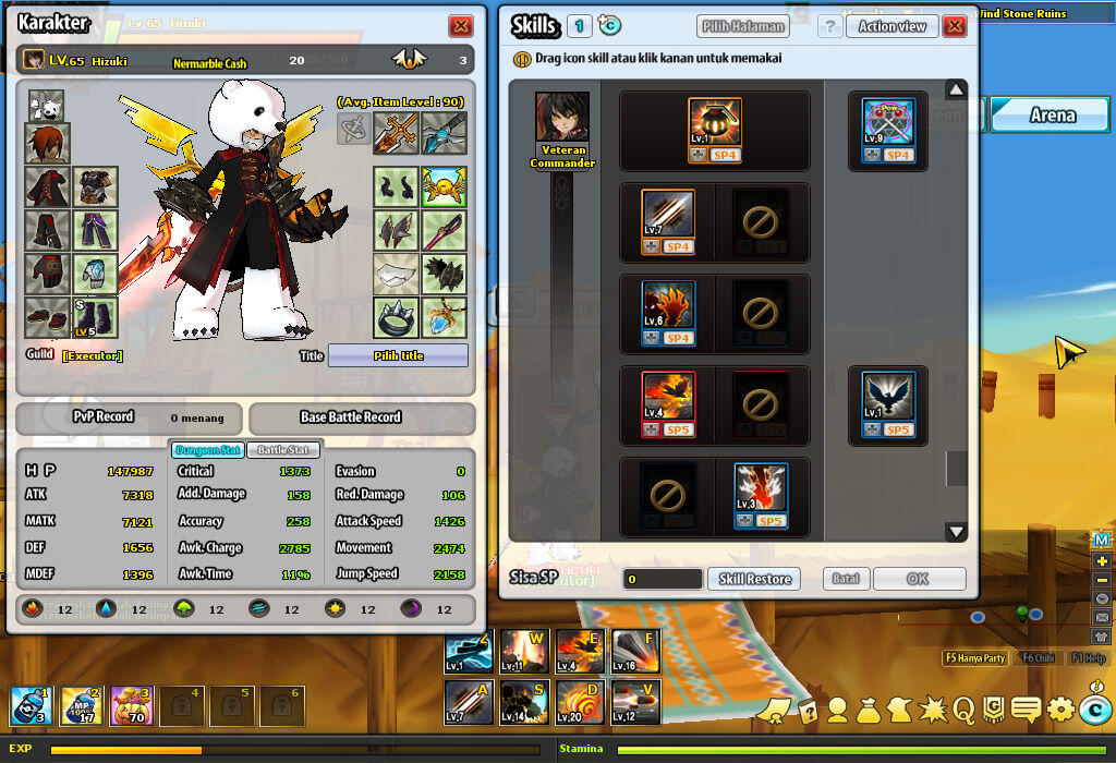 J/T> ID isi DW,VC,SK dgn GA (minimal ada costume,slot B,MN)