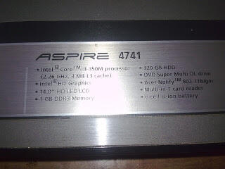 LAPTOP 2ND ACER CORE I3,MUMER,MULUZ