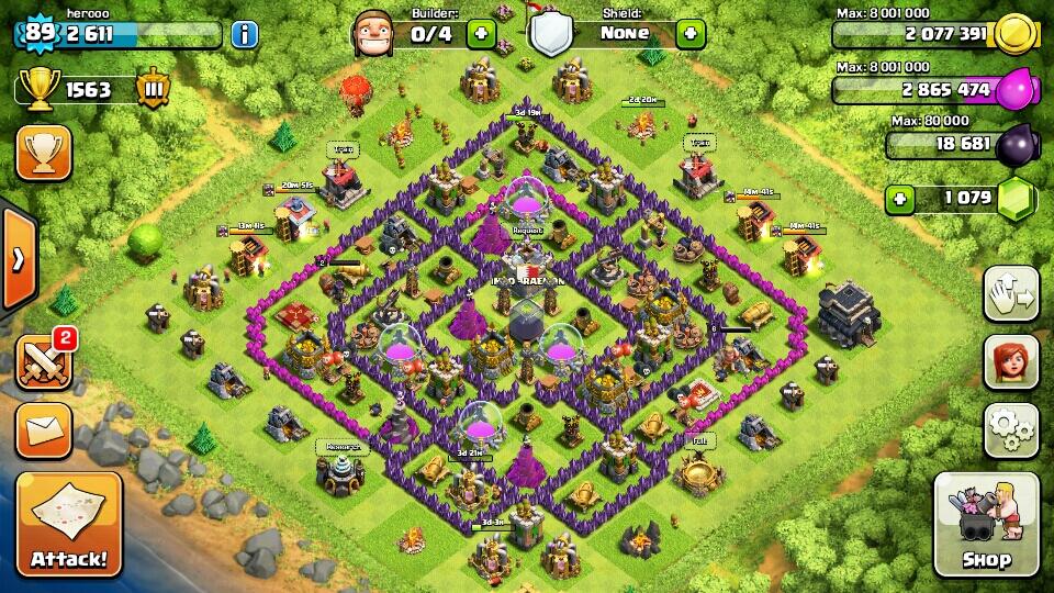 ID CLASH OF CLANS (COC) TH 9