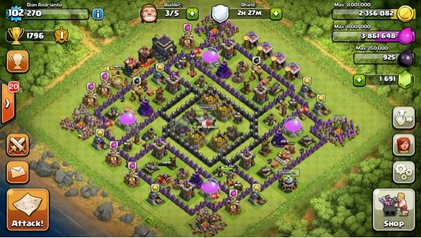 Jual id coc Th9 murah