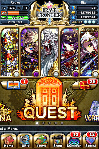 Jual ID Brave Frontier lv 170++