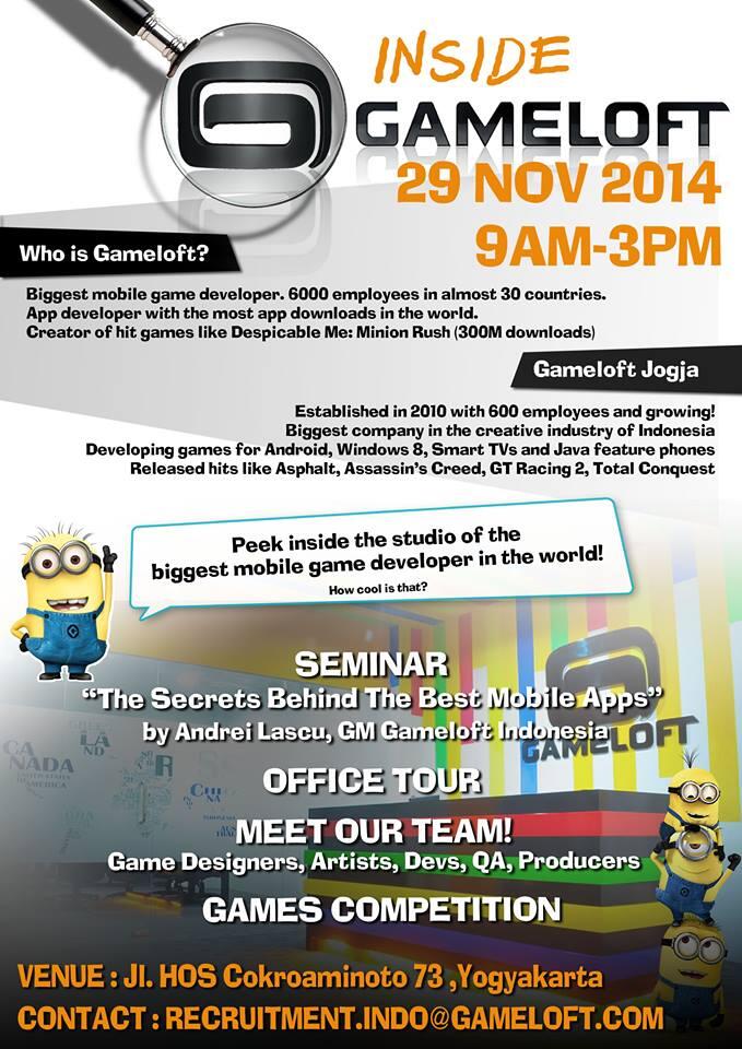 &#91;GAMELOFT INDONESIA- YOGYAKARTA&#93; OPEN HOUSE INVITATION : 