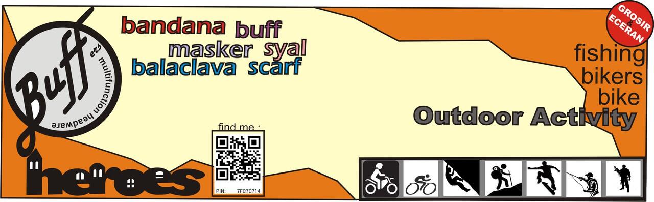 BUFF MASKER, BANDANA, HEADWARE MULTIFUNGSI GROSIR & ECERAN