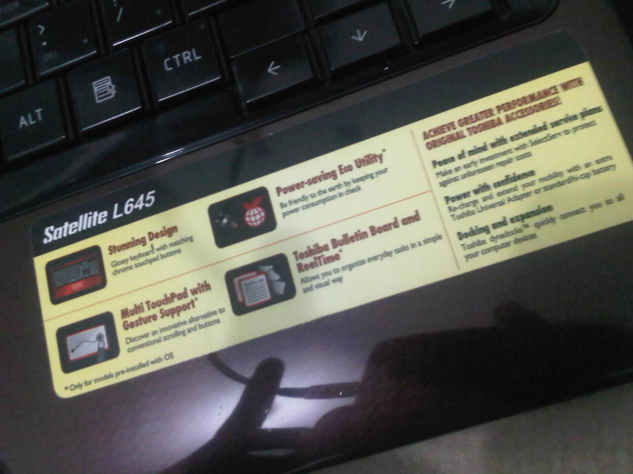 Toshiba Satellite L645 core i3 2nd