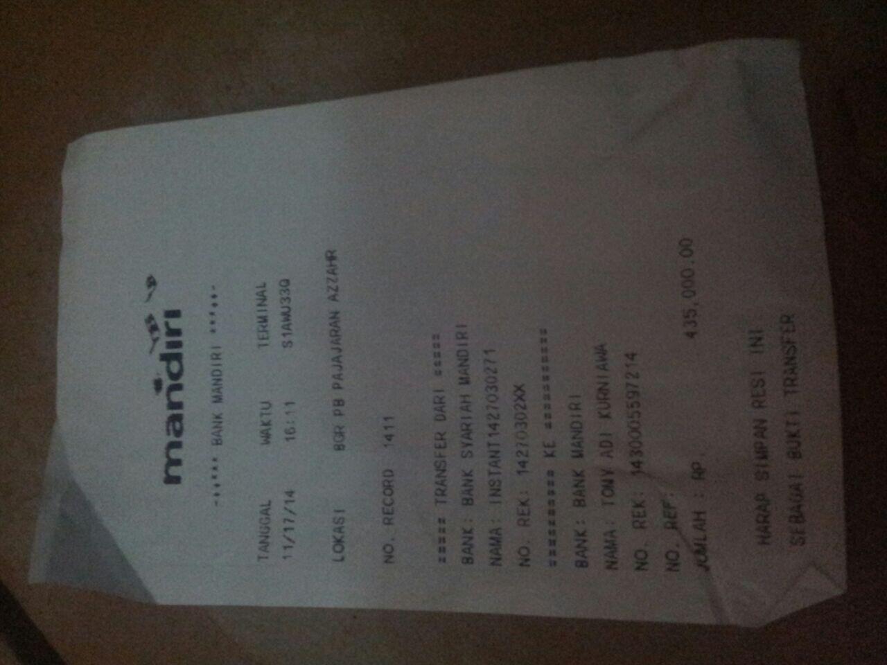 kecewa beli barang id REGAVA / MANDIRI COMPUTER.kaskus donatur