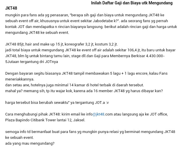 HARGA JKT48