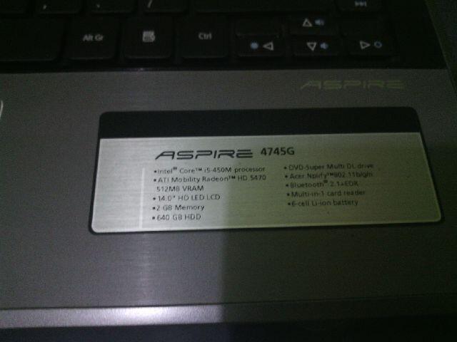 Jual ACER Aspire 4745G