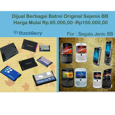 Mulai Rp 85.000,00 Agan dan sista sudah bisa mendapatkan Batrei BB original