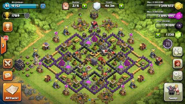 JUAL ID CLASH OF CLANS TH9 MURAH