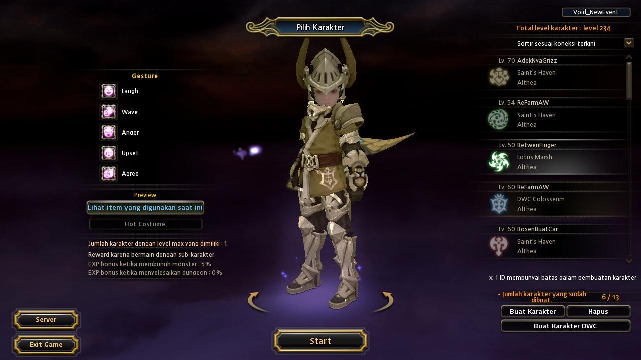 Sale char Dragon Nest