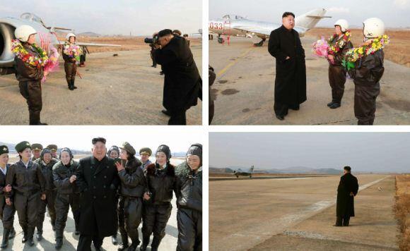 Kim Jong-un Foto Bersama Pilot Wanita dan MiG-15 Kim Jong-un Foto Bersa