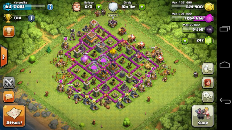 WTS Id Clash of Clans / CoC Th 8 lvl 62