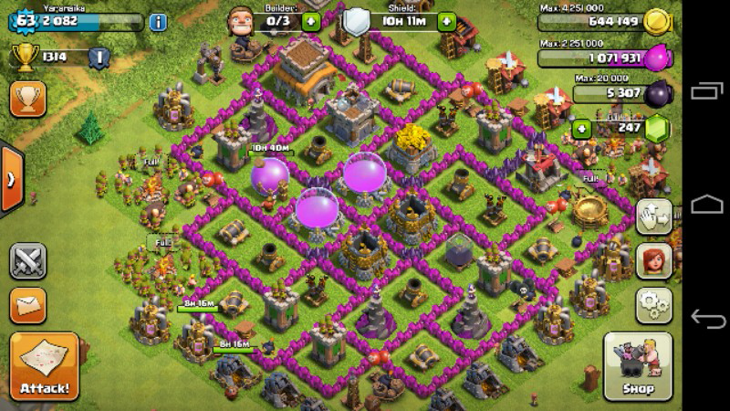 WTS Id Clash of Clans / CoC Th 8 lvl 62