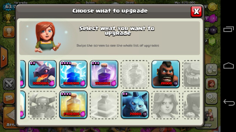 WTS Id Clash of Clans / CoC Th 8 lvl 62