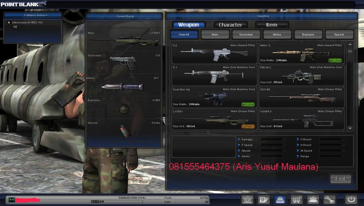 JUAL CHAR PB BRIGADIER & LETKOL EMAS (DATA SAMPAI AKAR) MURMER