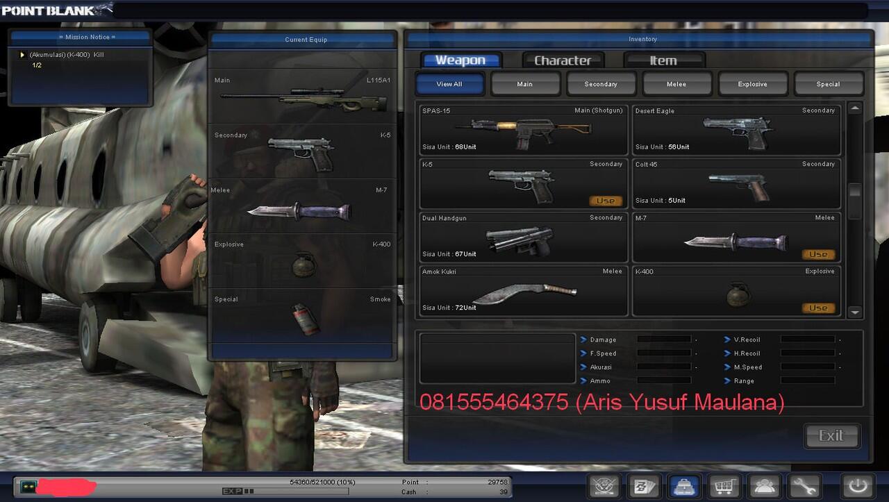 JUAL CHAR PB BRIGADIER & LETKOL EMAS (DATA SAMPAI AKAR) MURMER