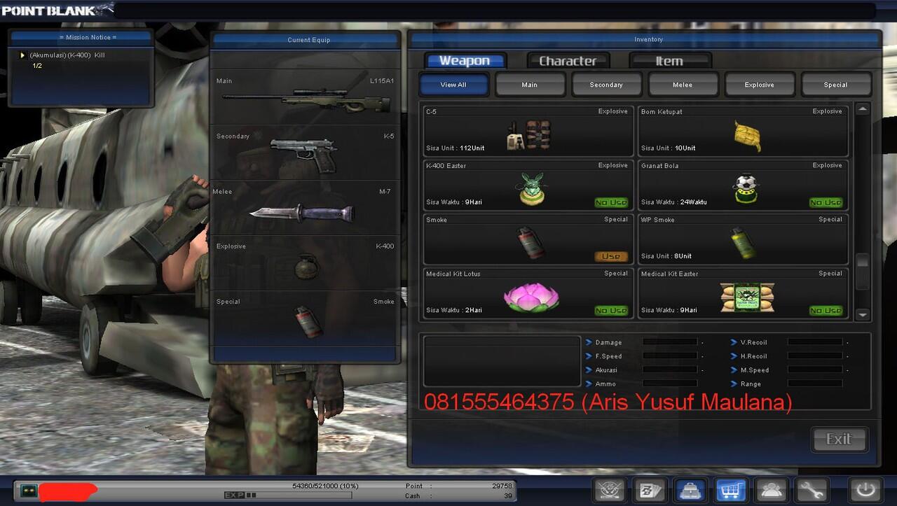 JUAL CHAR PB BRIGADIER & LETKOL EMAS (DATA SAMPAI AKAR) MURMER