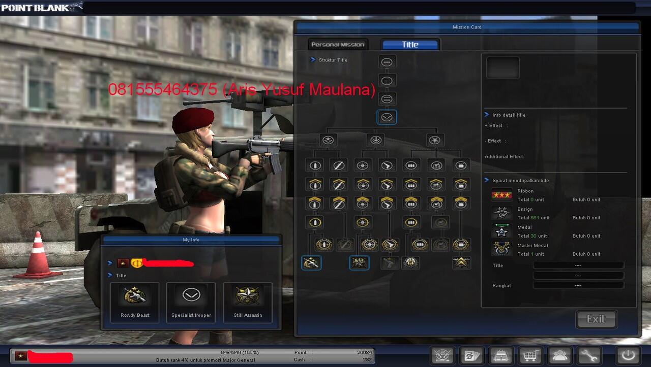 JUAL CHAR PB BRIGADIER & LETKOL EMAS (DATA SAMPAI AKAR) MURMER