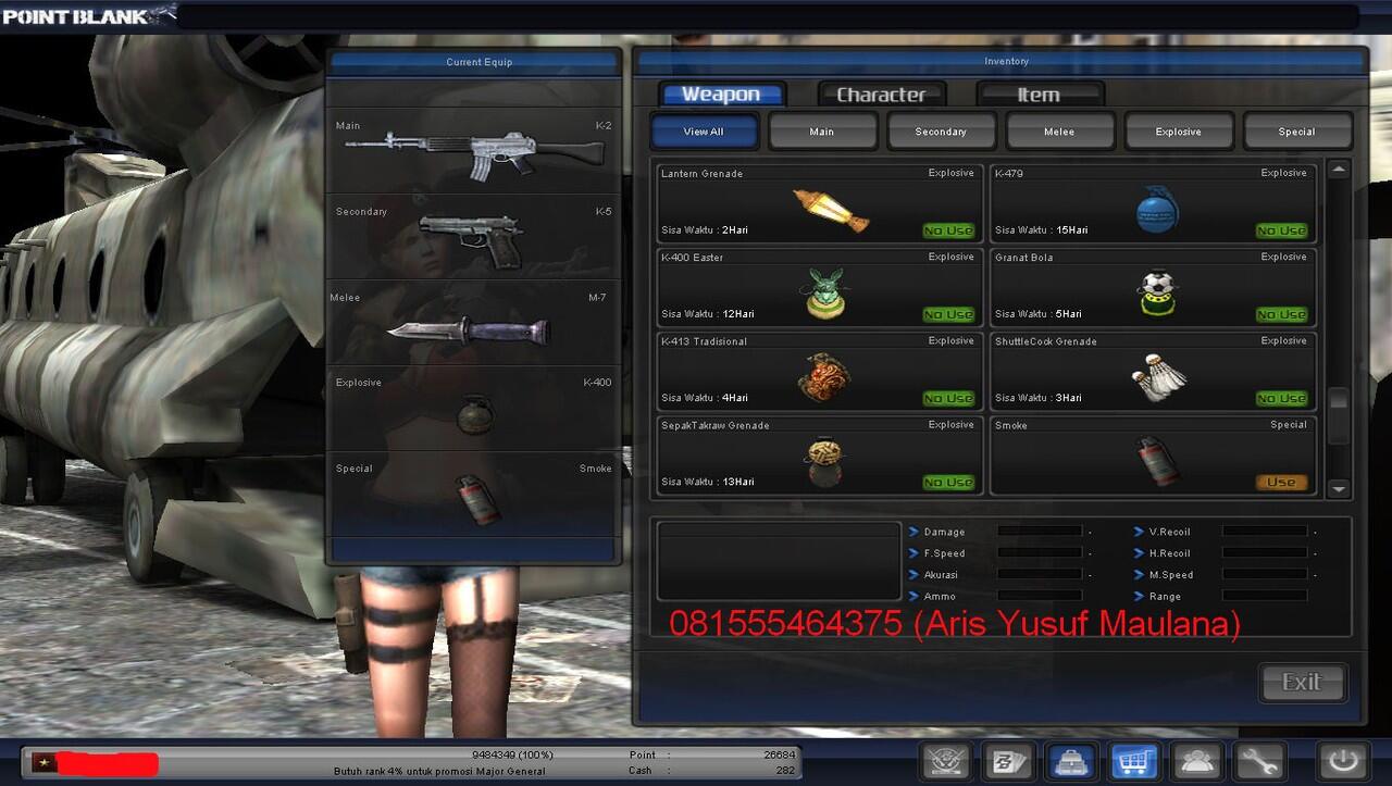 JUAL CHAR PB BRIGADIER & LETKOL EMAS (DATA SAMPAI AKAR) MURMER