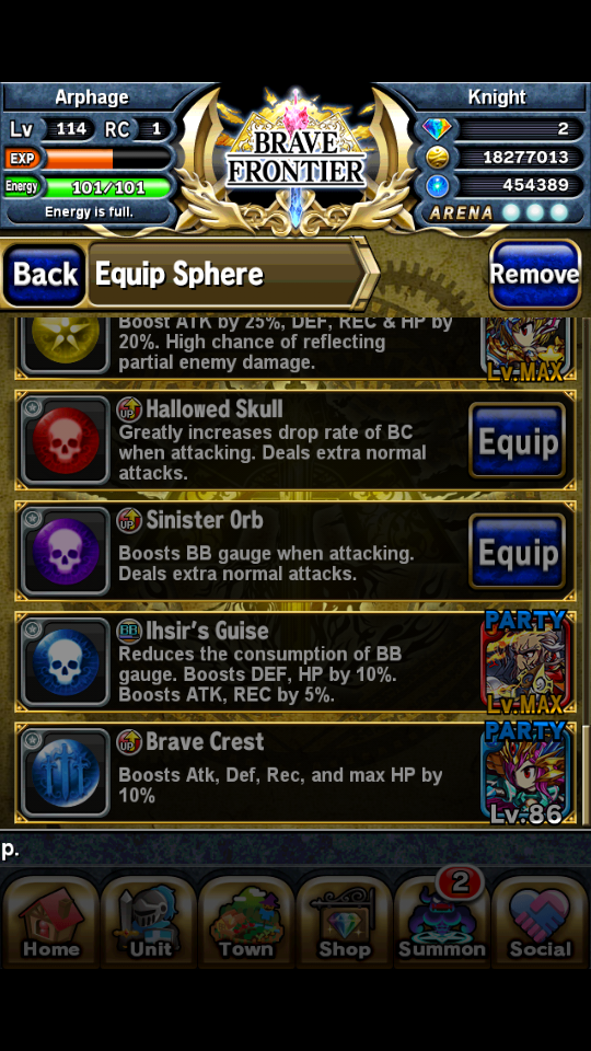 WTS id Brave Frontier Maxwell Acquired , full crit team sbb