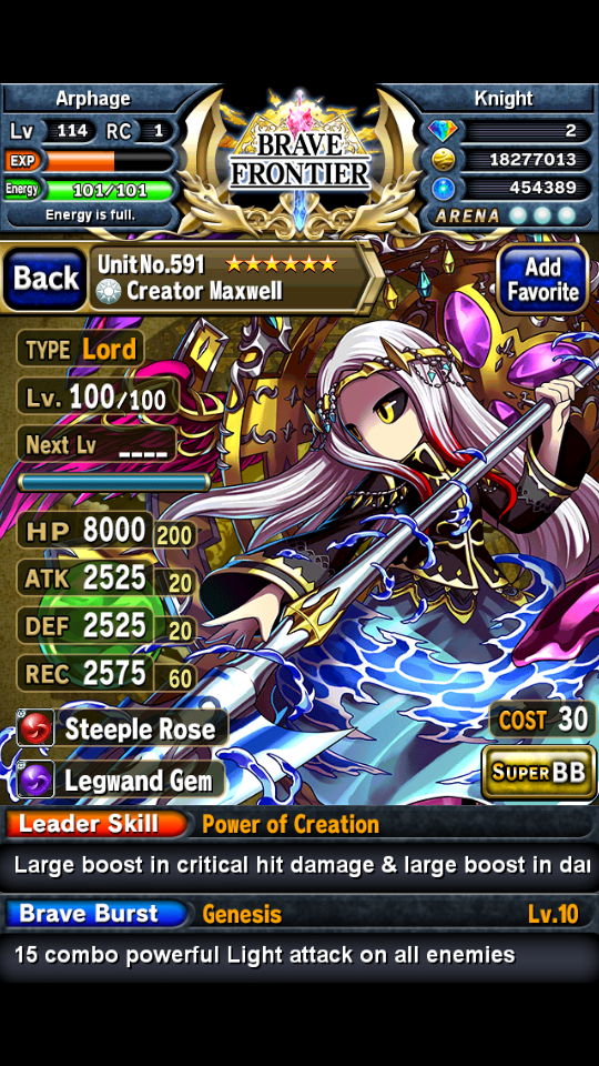 WTS id Brave Frontier Maxwell Acquired , full crit team sbb