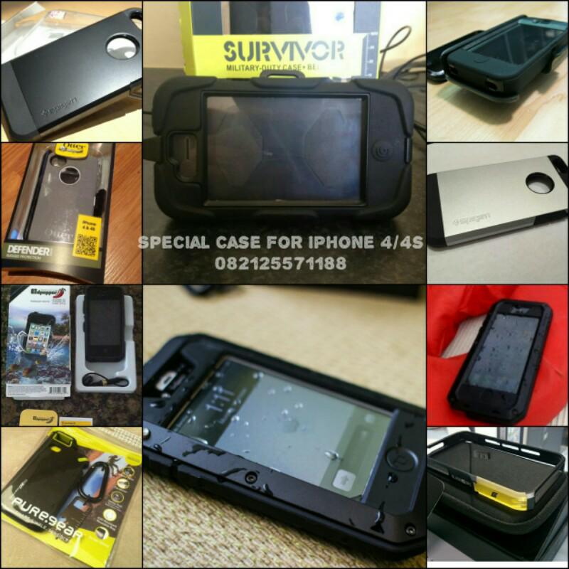 Lunatik taktik extreme iPhone 4s/4 ,Alumunium case + Gorilla glass (Tahan Benturan)