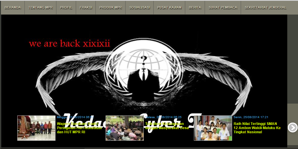 &#91;Info&#93; Terbaru Situs Resmi MPR.GO.ID Di Hack 