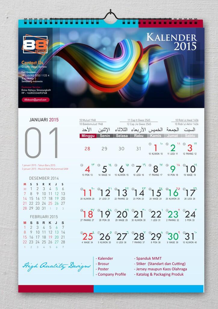 Cari Jasa Desain Kalender 2015 Terpercaya, Full Service 